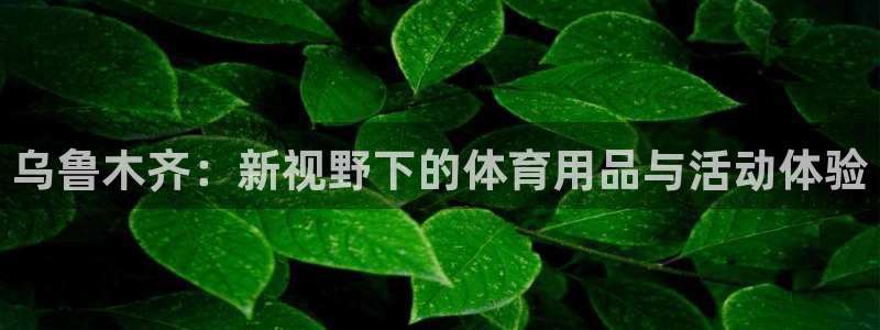 凯捷体育娱乐：乌鲁木齐：新视野下的体育用品与活动体验