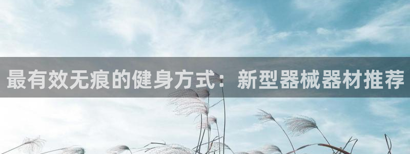 凯捷体育集团：最有效无痕的健身方式：新型器械器材推荐